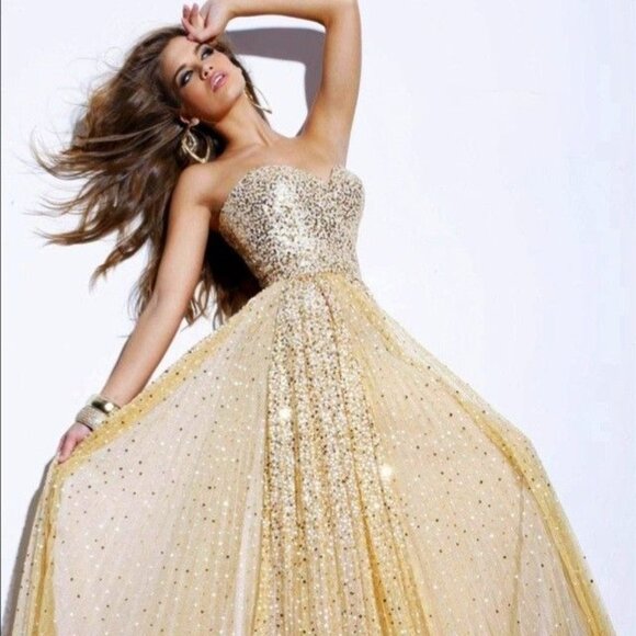 Wow Luxurious Couture Designer Evening Party Prom Glamorous Ballgown Gown Dress - Picture 2 of 16